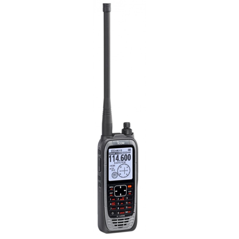 Icom IC-A25NE portatif aviation espacement 8.33 kHz GPS VOR Bluetooth