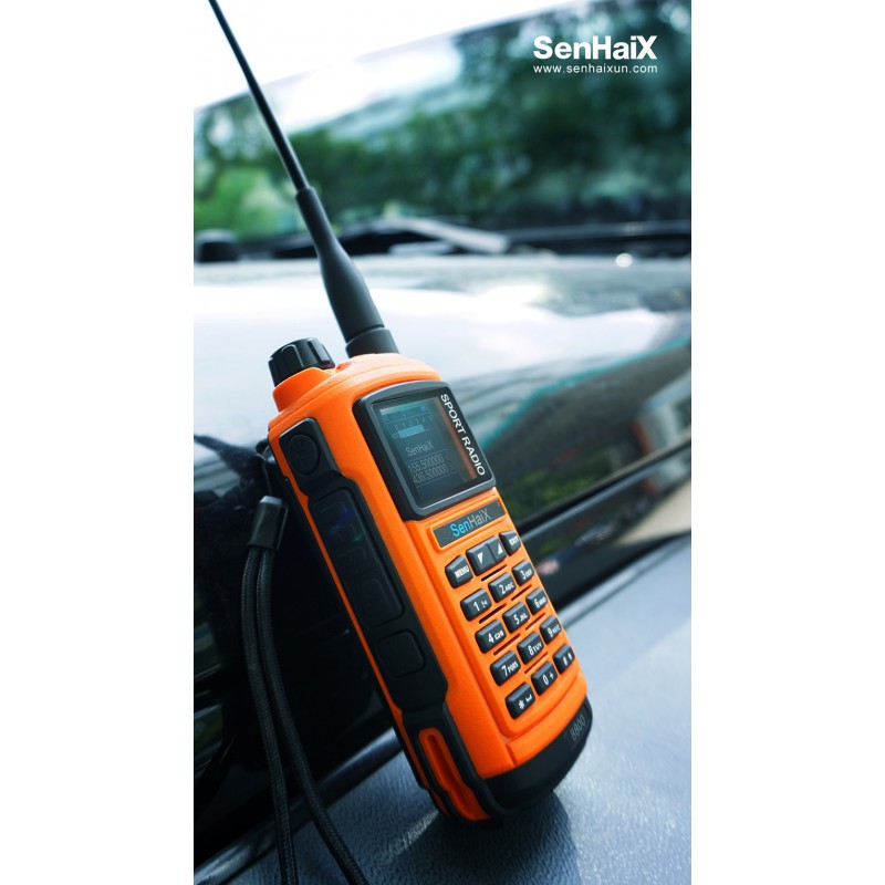 Émetteur récepteur portable SENHAIX 8800 UHF/VHF 5w Orange + câble de  programmation