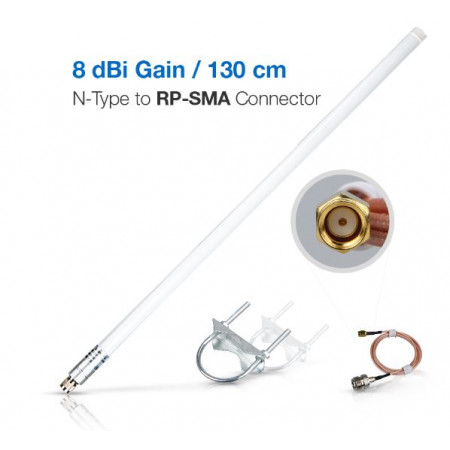 Antenne Lorawan en fibre de verre Rak Wireless 8 dBi 868 Mhz 130cm  Helium