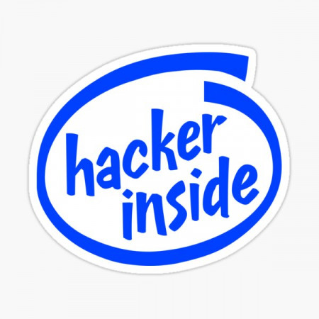 Sticker hacker inside