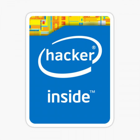Sticker hacking Intel Hacker Inside