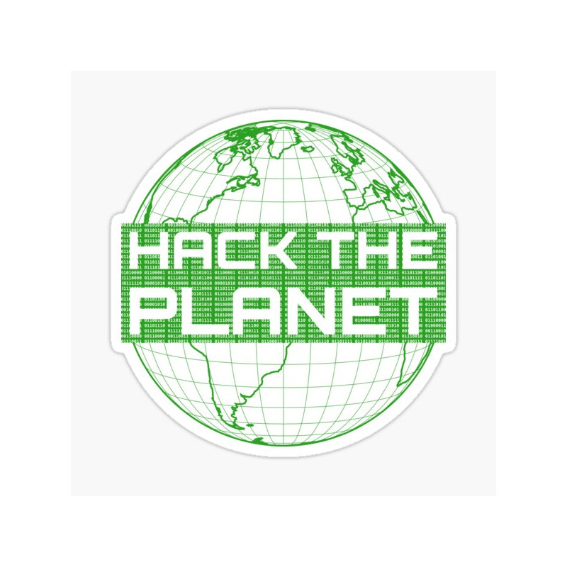 Sticker hack the planet